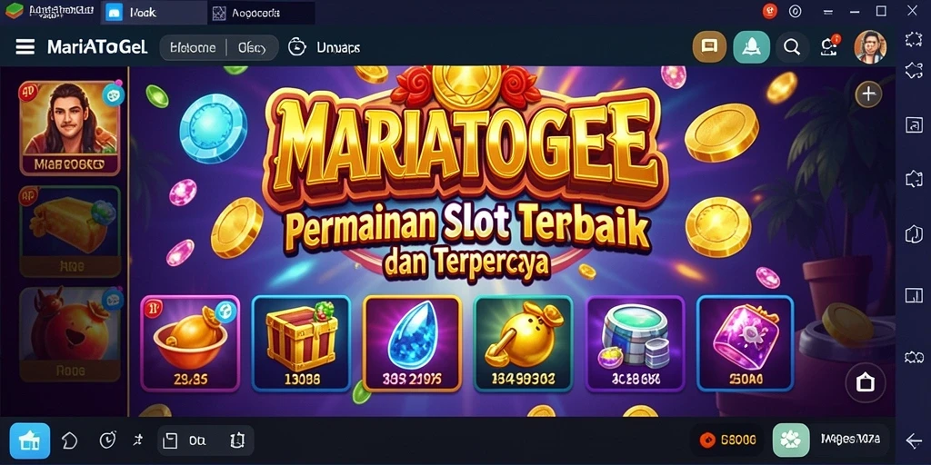 Screenshot gameplay MARIATOGEL menampilkan mesin Slot yang menarik dan fitur bonus.